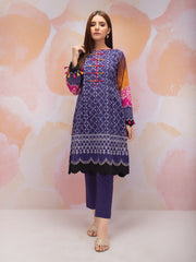 edenrobe Women Unstitched Allure Khaddar EWU21A9-21560 - Royal Blue - 2 Piece - FaisalFabrics.pk