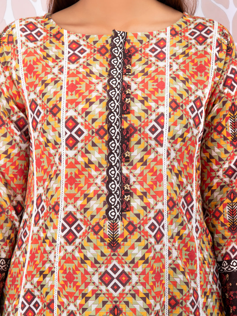 edenrobe Women Unstitched Allure Khaddar EWU21A9-21569 - Multi - 1 Piece - FaisalFabrics.pk