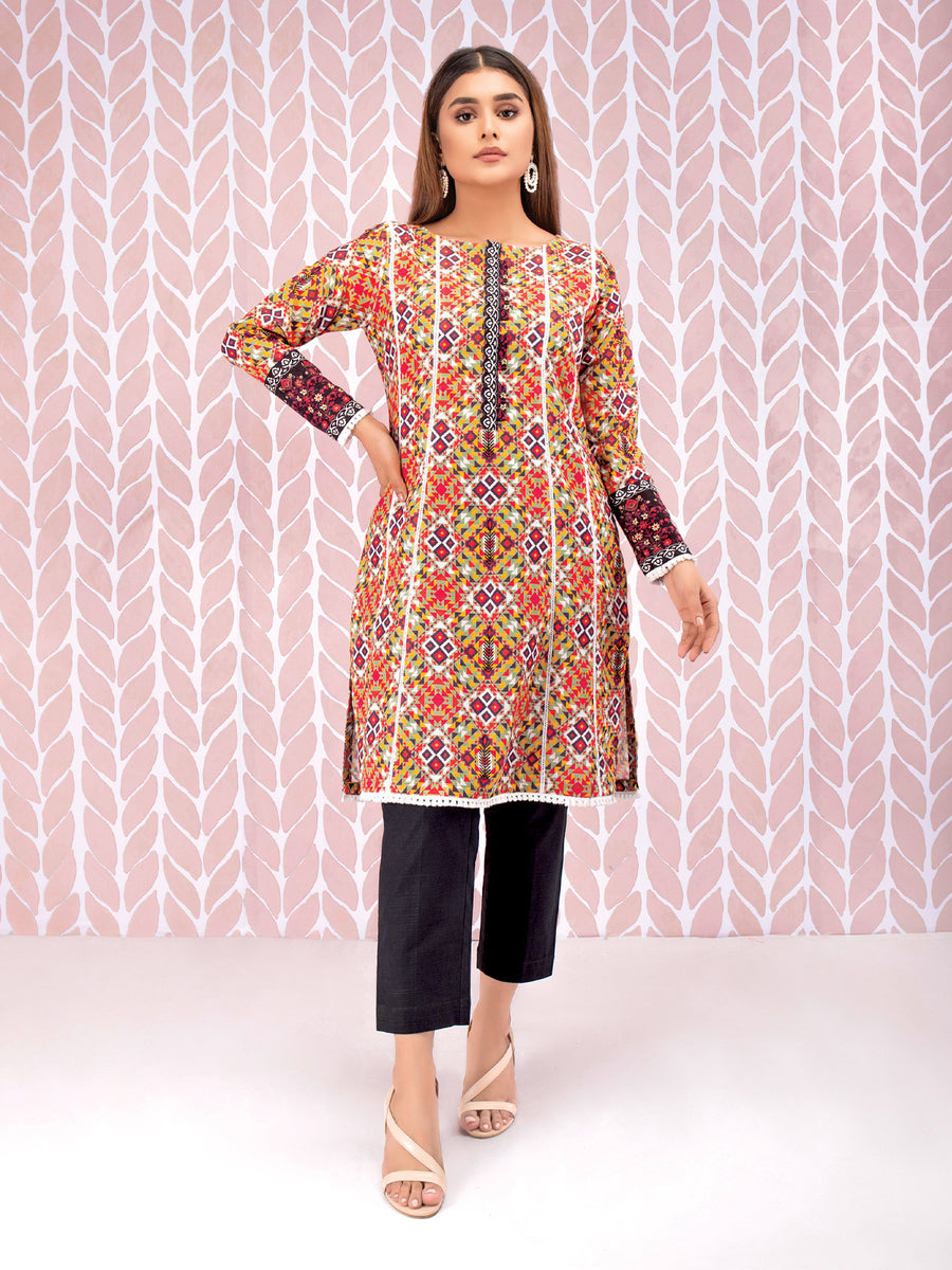 edenrobe Women Unstitched Allure Khaddar EWU21A9-21569 - Multi - 1 Piece - FaisalFabrics.pk