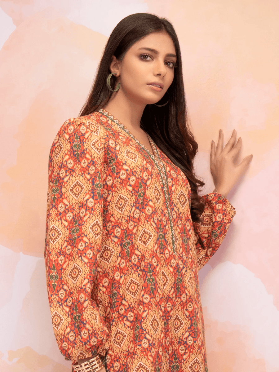 edenrobe Allure Khaddar Unstitched Printed 1Pc Shirt EWU21A9-21574 - FaisalFabrics.pk