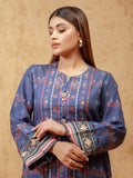 edenrobe Women Unstitched Allure Khaddar EWU21A9-21578 - Ink Blue - 1 Piece - FaisalFabrics.pk