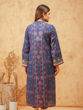 edenrobe Women Unstitched Allure Khaddar EWU21A9-21578 - Ink Blue - 1 Piece - FaisalFabrics.pk