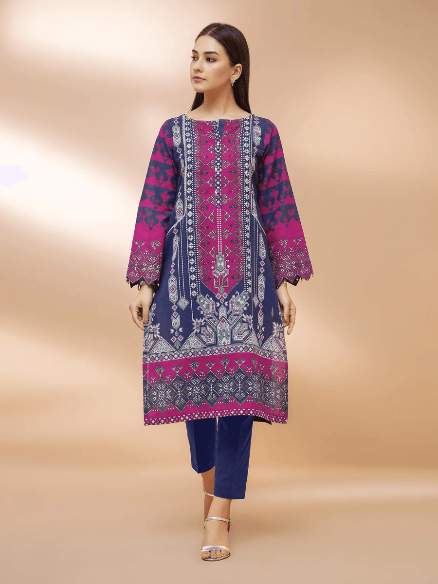 edenrobe Allure Khaddar Unstitched Printed 1Pc Shirt EWU21A9-21586 - FaisalFabrics.pk