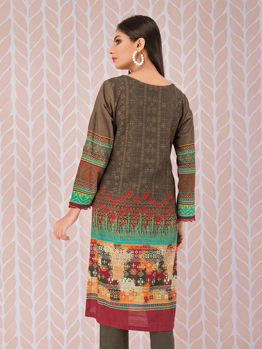 edenrobe Allure Khaddar Unstitched Printed 1Pc Shirt EWU21A9-21587 - FaisalFabrics.pk