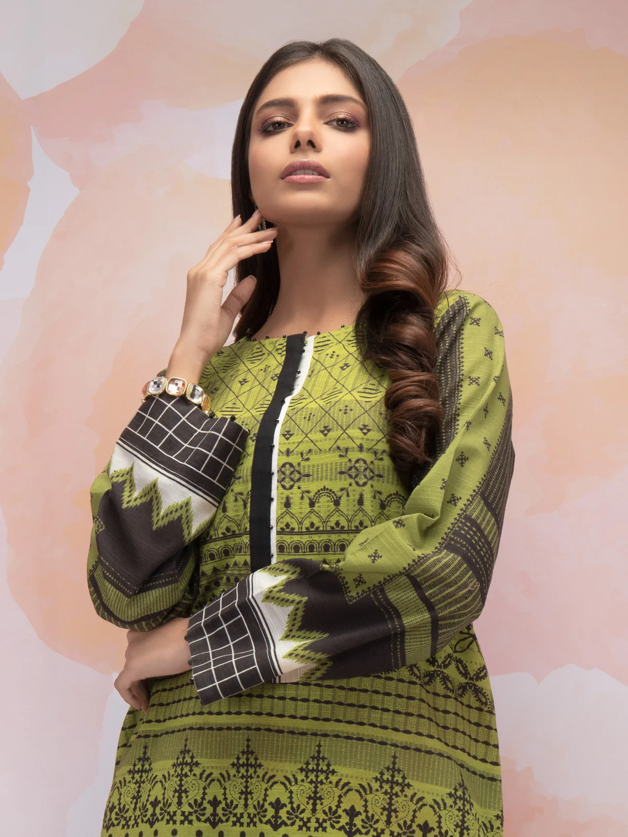 edenrobe Allure Khaddar Unstitched Printed 1Pc Shirt EWU21A9-21593 - FaisalFabrics.pk
