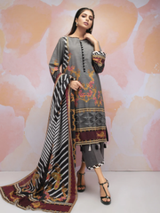 edenrobe Allure Khaddar Unstitched Printed 3pc Suit EWU21A9-21598 - FaisalFabrics.pk