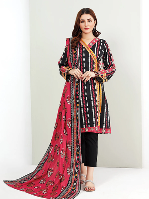 edenrobe Allure Khaddar Unstitched Printed 2pc Suit EWU21A9-21607 - FaisalFabrics.pk
