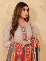 edenrobe Shades of Winter Crepe Embroidered 3pc Suit EWU21V11-21647 - FaisalFabrics.pk