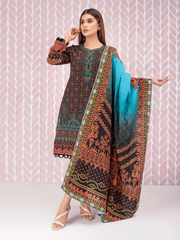edenrobe Shades of Winter Embroidered Viscose 3pc Suit EWU21V11-21746 - FaisalFabrics.pk