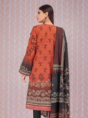 edenrobe Women Unstitched Shades Of Winter EWU21V11-21747 - Orange - 3 Piece - FaisalFabrics.pk