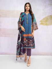 edenrobe Talaash Embroidered Viscose 3Pc Suit EWU21V11-21748