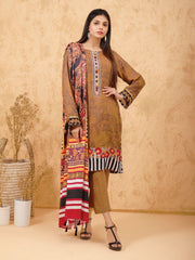 edenrobe Talaash Embroidered Viscose 3Pc Suit EWU21V11-21759