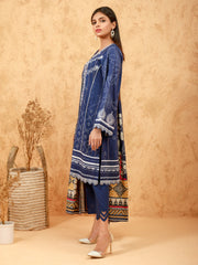 edenrobe Women Unstitched Shades Of Winter EWU21V11-21760 - Navy Blue - 3 Piece - FaisalFabrics.pk