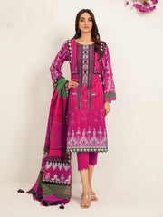 edenrobe Premium Lawn Unstitched 3 Piece Embroidered Suit EWU21V2-20429 - FaisalFabrics.pk