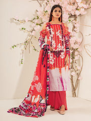 edenrobe Premium Lawn Unstitched 3 Piece Embroidered Suit EWU21V2-20435 - FaisalFabrics.pk