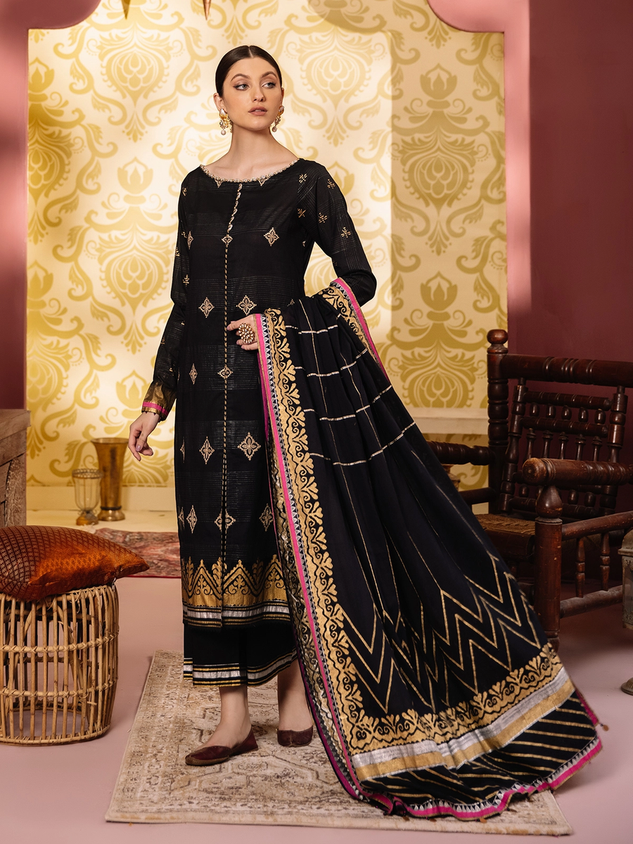 edenrobe Nayab Lawn Unstitched 3pc Embroidered Suit EWU21V2-20443 - FaisalFabrics.pk