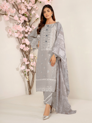 edenrobe Summer Luxe Lawn Unstitched 3pc Embroidered Suit EWU21V2-20468 - FaisalFabrics.pk