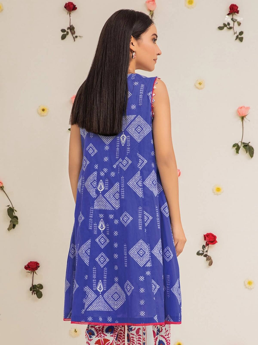 edenrobe Premium Lawn Unstitched 2 Piece Embroidered Suit EWU21V2-20487 - FaisalFabrics.pk