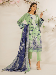 edenrobe Premium Lawn Unstitched 2 Piece Embroidered Suit EWU21V2-20505 - FaisalFabrics.pk