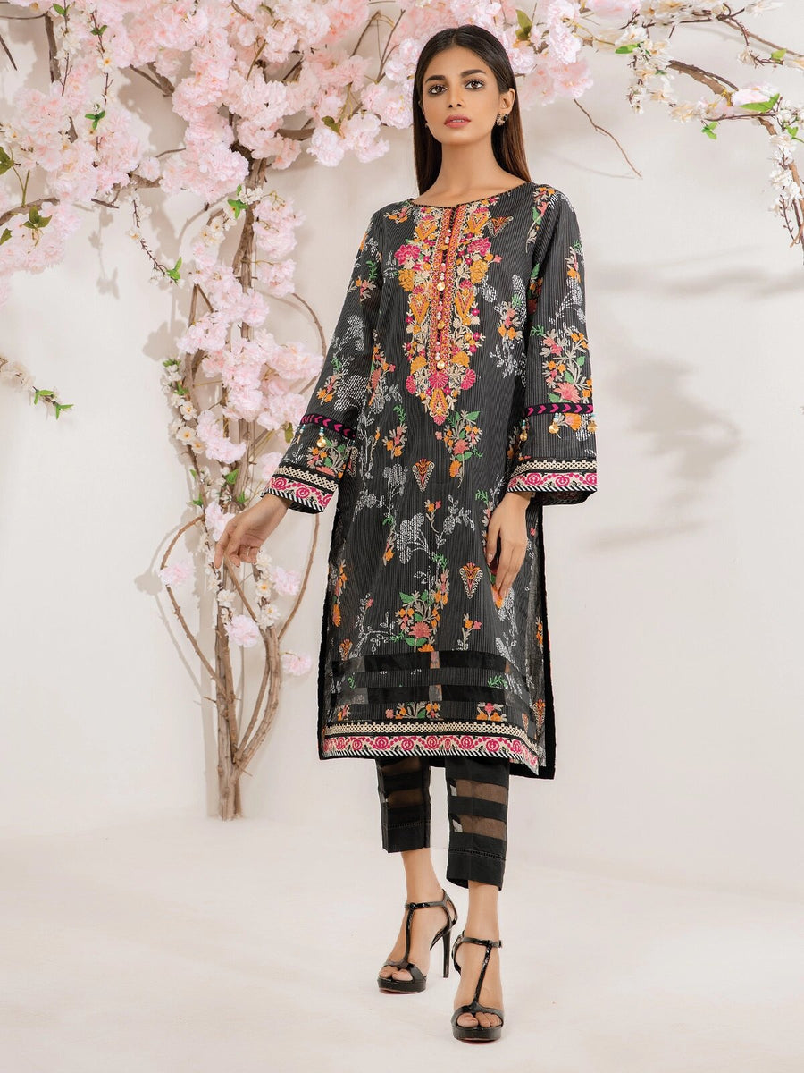 edenrobe Premium Lawn 2021 1PCS Embroidered Shirt EWU21V2-20510 - FaisalFabrics.pk