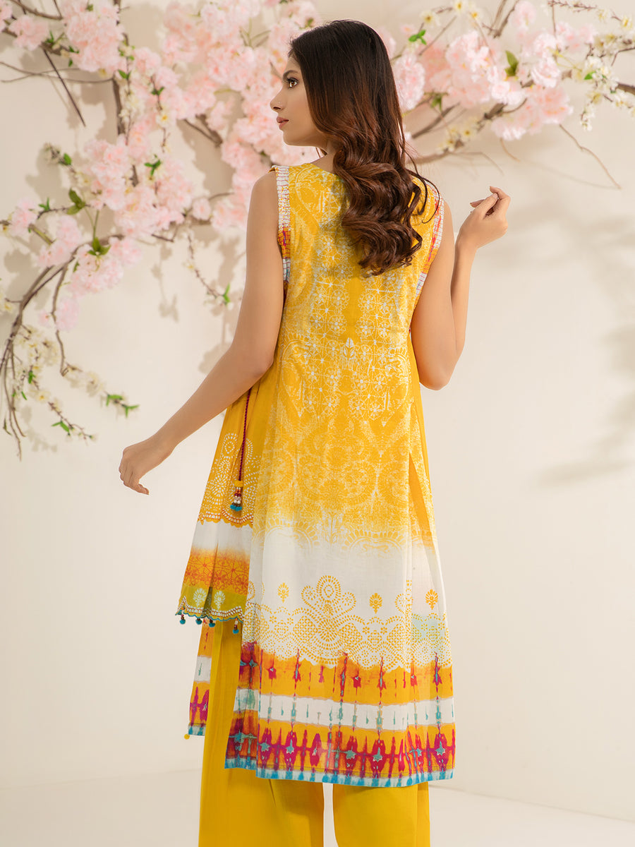 edenrobe Premium Lawn Unstitched 1pc Embroidered Shirt EWU21V2-20535 - FaisalFabrics.pk
