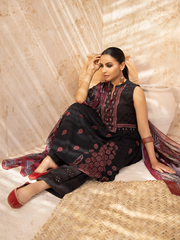 edenrobe Premium Lawn Unstitched 3Pc Embroidered Suit EWU21V2-20850 - FaisalFabrics.pk