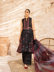 edenrobe Premium Lawn Unstitched 3Pc Embroidered Suit EWU21V2-20850 - FaisalFabrics.pk