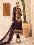 edenrobe Nayab Chiffon Unstitched 3pc Embroidered Suit EWU21V3-21105