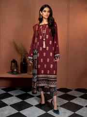 edenrobe Winter Muse Embroidered Khaddar 3pc Suit EWU21V8-21636 - FaisalFabrics.pk