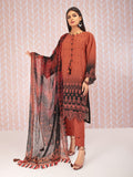 edenrobe Womens Unstitched Orhni Khaddar EWU21V8-21652 - Rust - 3 Piece - FaisalFabrics.pk