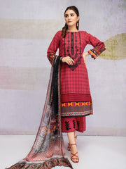 edenrobe Talaash Embroidered Khaddar 3Pc Suit EWU21V8-21654