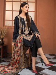 edenrobe Winter Muse Embroidered Khaddar 3pc Suit EWU21V8-21656 - FaisalFabrics.pk