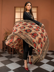 edenrobe Winter Muse Embroidered Khaddar 3pc Suit EWU21V8-21656 - FaisalFabrics.pk