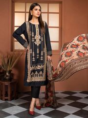 edenrobe Winter Muse Embroidered Khaddar 3pc Suit EWU21V8-21656 - FaisalFabrics.pk