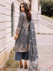 edenrobe Shades of Winter Khaddar Embroidered 3pc Suit EWU21V8-21676 - FaisalFabrics.pk