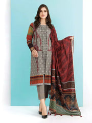 edenrobe Talaash Embroidered Khaddar 3Pc Suit EWU21V8-21678