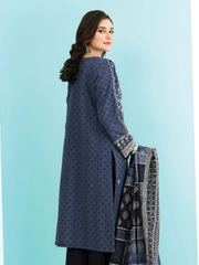 edenrobe Shades of Winter Khaddar Embroidered 3pc Suit EWU21V8-21679 - FaisalFabrics.pk