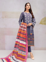 edenrobe Shades of Winter Khaddar Embroidered 3pc Suit EWU21V8-21680 - FaisalFabrics.pk