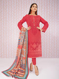 edenrobe Womens Unstitched Orhni Khaddar EWU21V8-21683 - Coral - 3 Piece - FaisalFabrics.pk