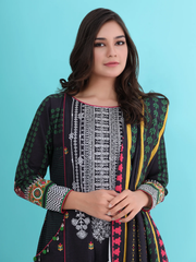 edenrobe Shades of Winter Khaddar Embroidered 3pc Suit EWU21V8-21684 - FaisalFabrics.pk