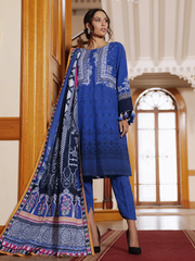edenrobe Shades of Winter Khaddar Embroidered 3pc Suit EWU21V8-21685 - FaisalFabrics.pk