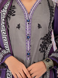 edenrobe Women Unstitched Shades Of Winter EWU21V8-21687 - Grey & Purple - 3 Piece - FaisalFabrics.pk