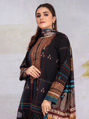 edenrobe Women Unstitched Shades Of Winter EWU21V8-21689 - Black - 3 Piece - FaisalFabrics.pk