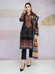 edenrobe Women Unstitched Shades Of Winter EWU21V8-21689 - Black - 3 Piece - FaisalFabrics.pk