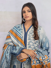 edenrobe Shades of Winter Khaddar Embroidered 3pc Suit EWU21V8-21692 - FaisalFabrics.pk