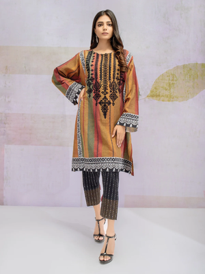 edenrobe Shades of Winter Embroidered Khaddar 2pc Suit EWU21V8-21700 - FaisalFabrics.pk