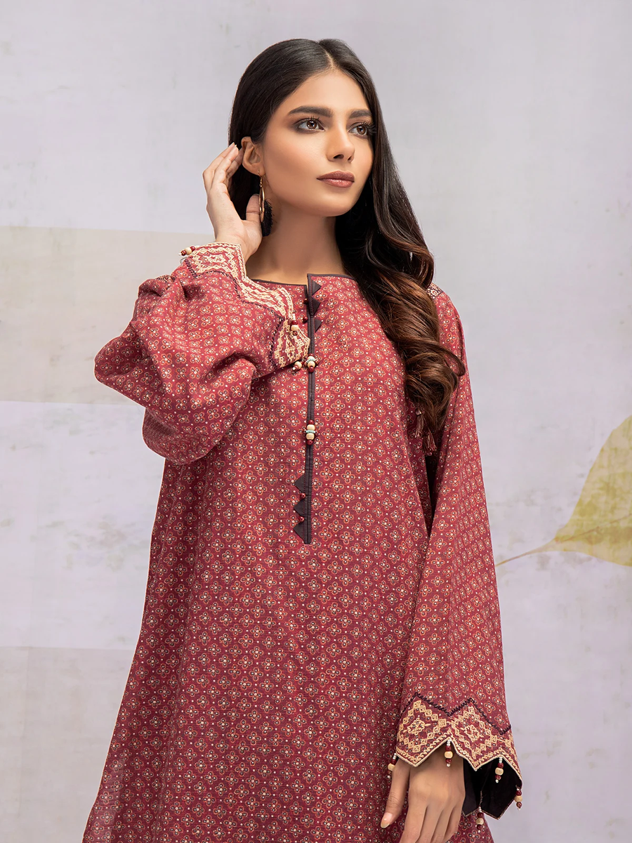 edenrobe Shades of Winter Embroidered Khaddar 2pc Suit EWU21V8-21702 - FaisalFabrics.pk