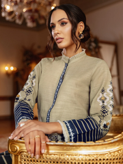 edenrobe Shades of Winter Embroidered Khaddar 1pc Shirt EWU21V8-21703 - FaisalFabrics.pk
