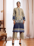edenrobe Shades of Winter Embroidered Khaddar 1pc Shirt EWU21V8-21703