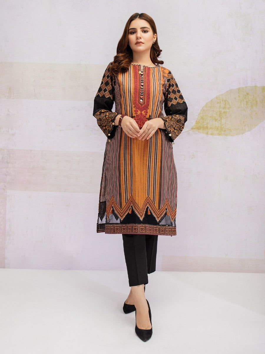edenrobe Talaash Embroidered Khaddar Shirt EWU21V8-21707